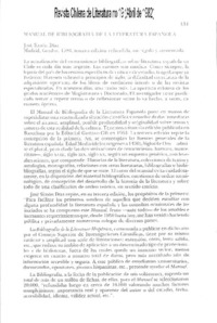 Manual de bibliografía de la liteatura española