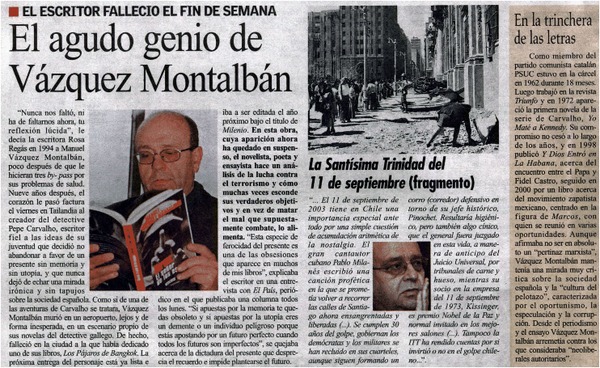 El agudo genio de Vázquez Montalbán.