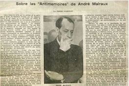 Sobre las "Antimemoires" de André Malraux