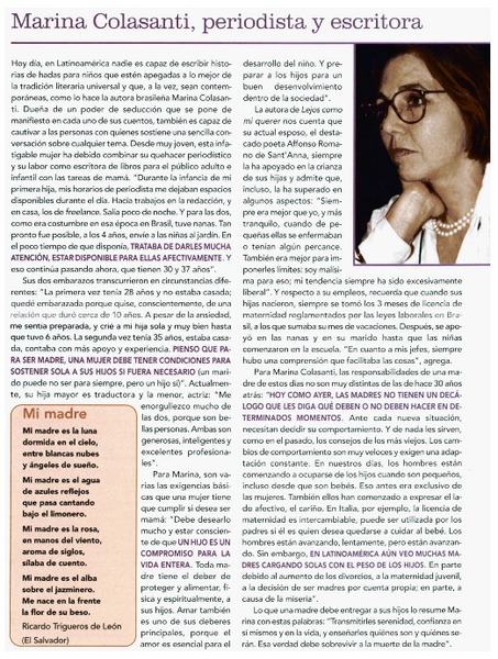 Marina Colasanti, periodista y escritora.