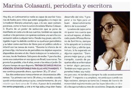 Marina Colasanti, periodista y escritora.