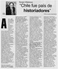 "Chile fue país de historiadores"