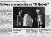 Exitosa presentación de "El Quijote"