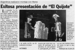 Exitosa presentación de "El Quijote"