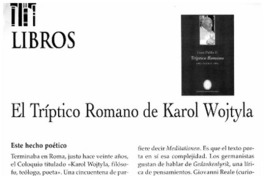 El Tríptico Romano de Karol Wojtyla