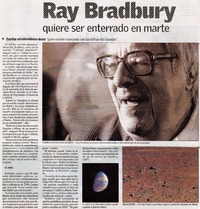 Ray Bradbury quiere ser enterrado en marte