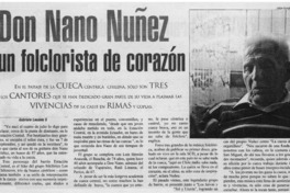 Don Nano Núñez, un folclorista de corazón