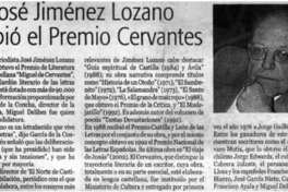 José Jiménez Lozano recibió el Premio Cervantes.