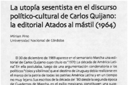 La utopía sesentista en el discurso político-cultural de Carlos Quijano: la editorial Atados al mástil (1964)