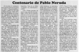 Centenario de Neruda