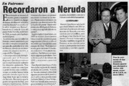 Recordaron a Neruda