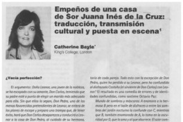 Empeños de una casa de Sor Juana Inés de la Cruz : traducción, transmición cultural y puesta en escena