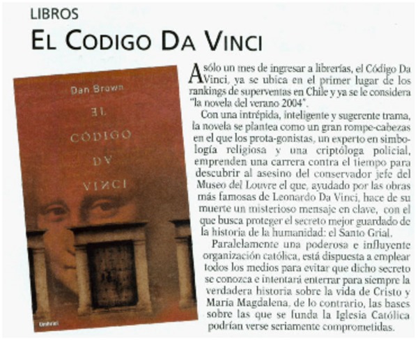 El Código Da Vinci.