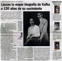 Lanzan la mayor biografía de Kafka a 120 años de su nacimiento