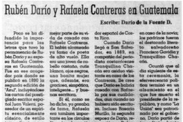 Rubén Darío y Rafaela Contreras en Guatemala