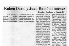 Rubén Darío y Juan Ramón Jiménez