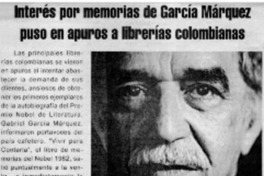Interés por memorias de García Márquez puso en apuros a librerías colombianas