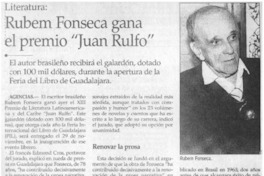 Rubem Fonseca gana el premio "Juan Rulfo".