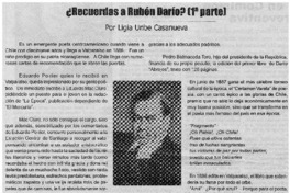 ¿Recuerdas a Rubén Darío?