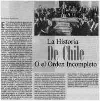 La Historia de Chile o el Orden Incompleto