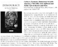 Democracy in Latin América, 1760-1900