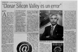 "Clonar Silicon Valley es un error"