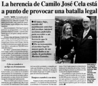 La Herencia de Camilo José Cela está a punto de provocar una batalla legal.
