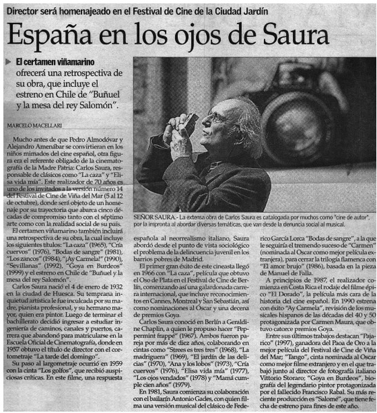 España en los ojos de Saura