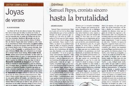 Samuel Pepys, cronista sincero hasta la brutalidad