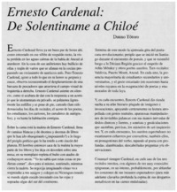 Ernesto Cardenal: de solentiname a Chiloé