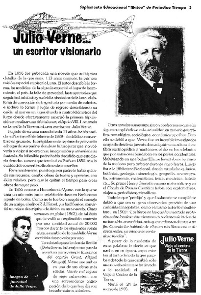 Julio Verne... un escritor visionario.
