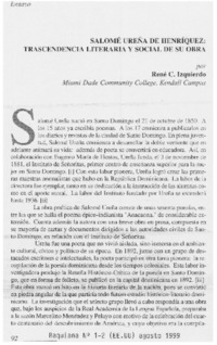 Salome Ureña de Henríquez, trascendencia literaria y social de su obra