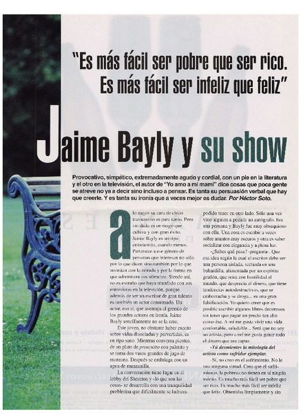 Jaime Bayly y su show.