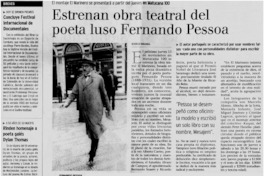 Estrenan obra teatral del poeta luso Fernando Pessoa