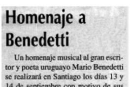 Homenaje a Benedetti.