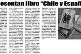 Presentan libro "Chile y España".