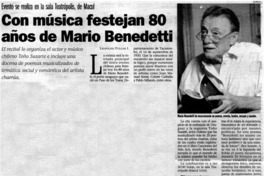 Con música festejan 80 años de Mario Benedetti