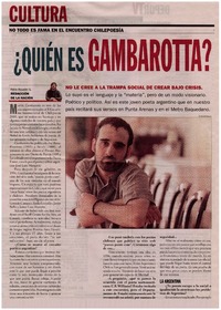¿Quién es Gambarotta? (entrevista)
