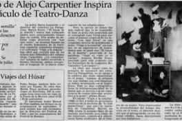 Cuento de Alejo Carpentier inspira espectáculo de teatro-danza.