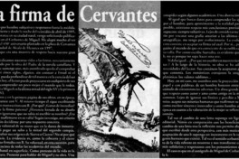 La firma de Cervantes.