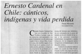 Ernesto Cardenal en Chile: cánticos, indígenas y vida perdida