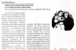 Chile, de la falange nacional a la democracia cristiana Chile, de la falange nacional a la democracia cristiana