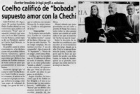Coelho calificó de "bobada" supuesto amor con la Chechi.