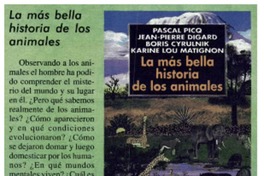 La más bella historia de los animales.