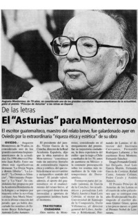 El "Asturias" para Monterroso.