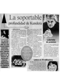 La soportable profundidad de Kundera