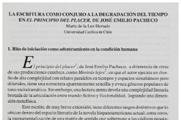 La escritura como conjuro a la degradación del tiempo en El principio del placer, de José Emilio Pacheco