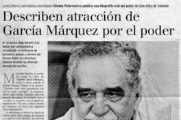 Describen atracción de García Márquez por el poder