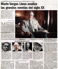 Mario Vargas Llosa analiza las grandes novelas del siglo XX