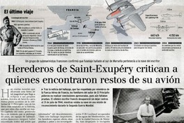 Herederos de Saint-Exupéry critican a quienes encontraron restos de su avión